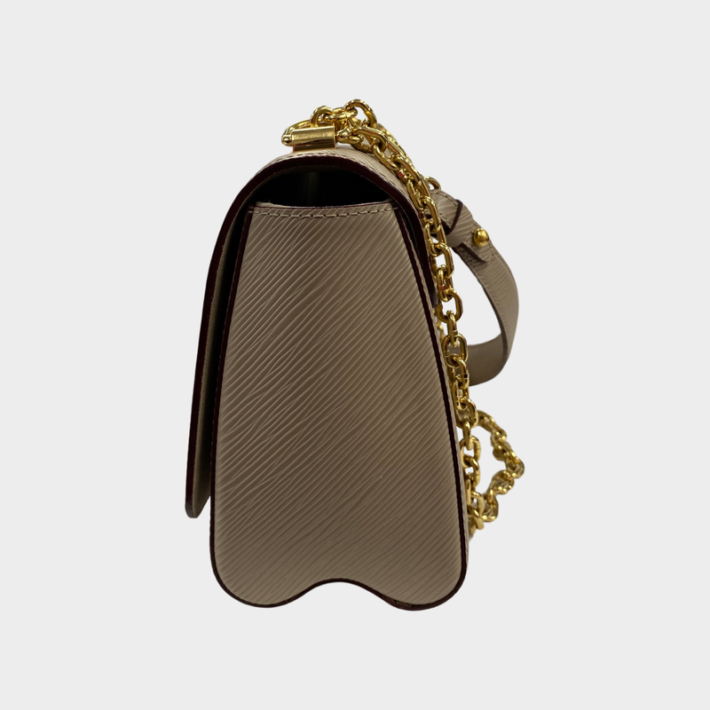 Louis Vuitton beige twist MM chain epi leather bag