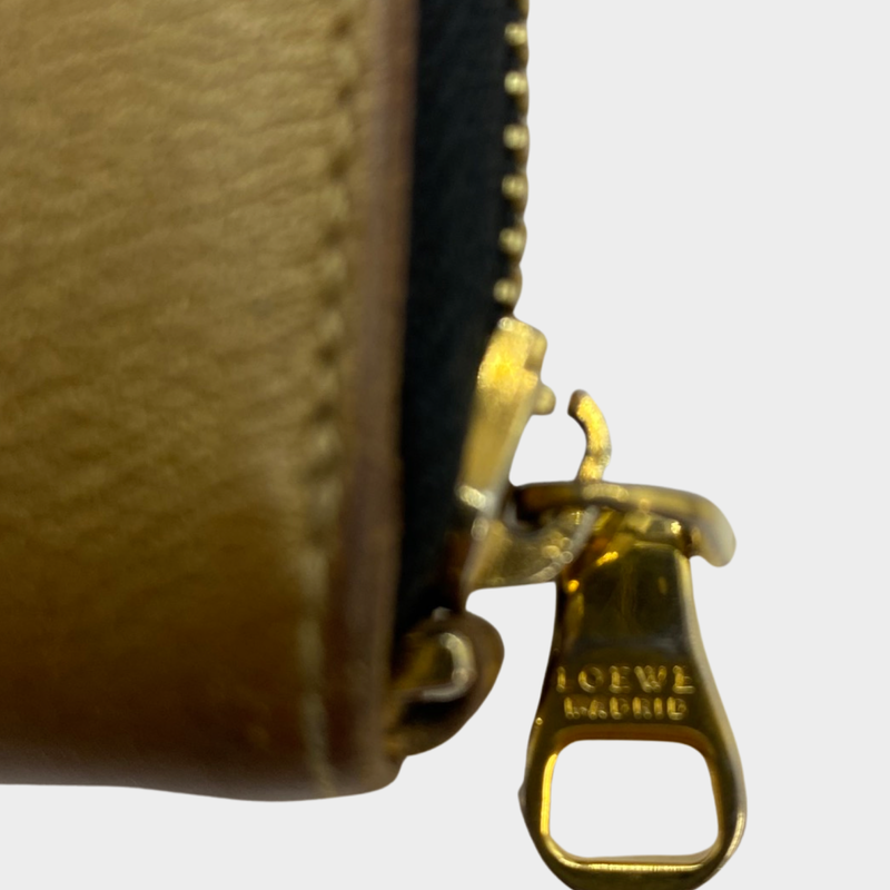 Loewe women's metallic brown leather wallet