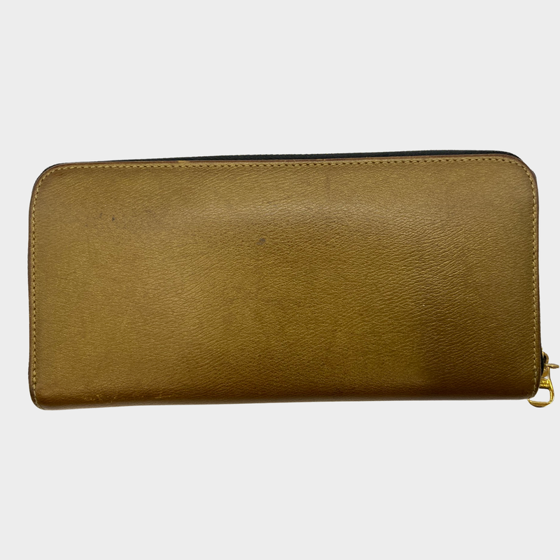 Loewe women's metallic brown leather wallet