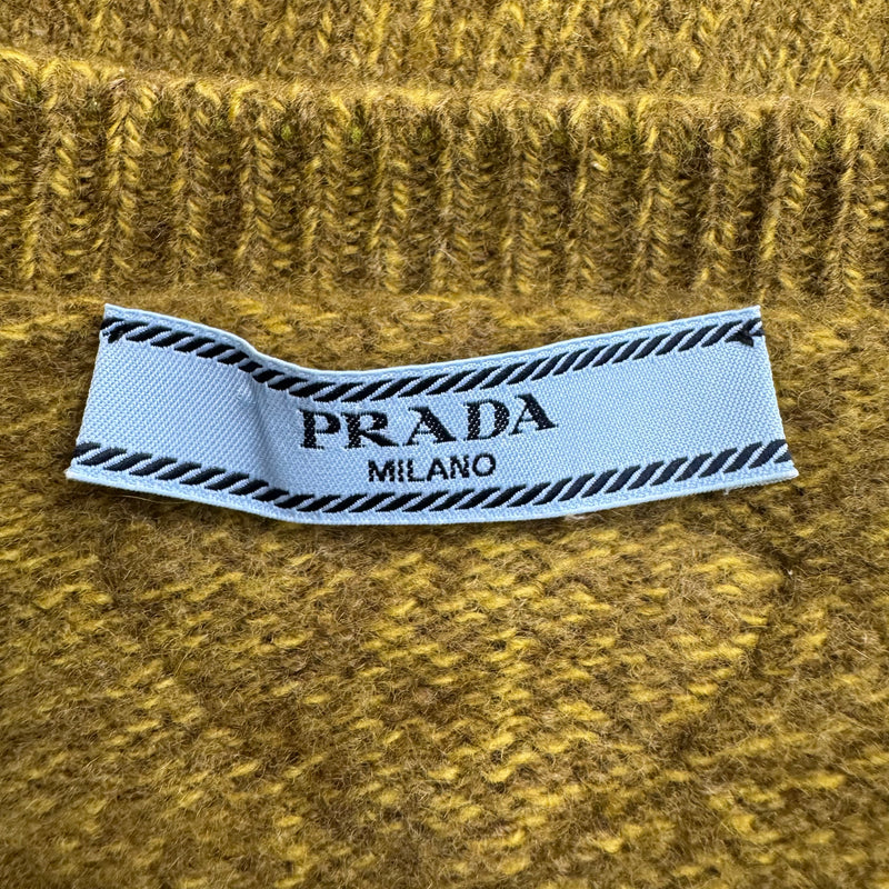Prada Women's Light Brown Wool and Cashmere Blend Sweater