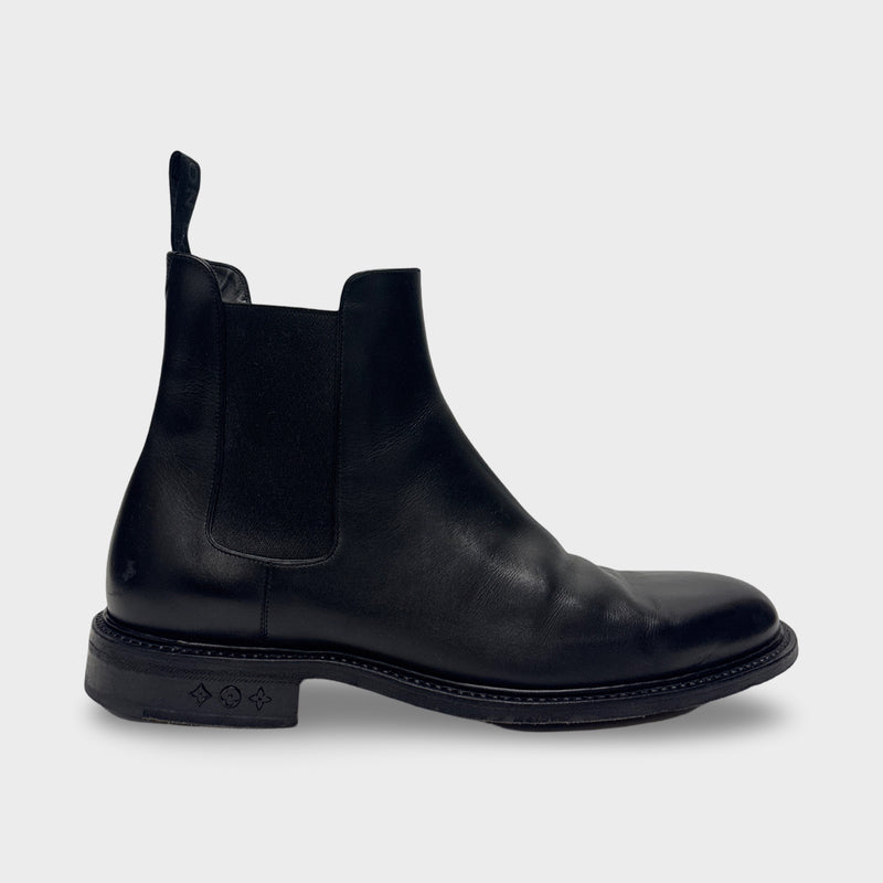 Louis Vuitton Men's Black Leather Chelsea Boots