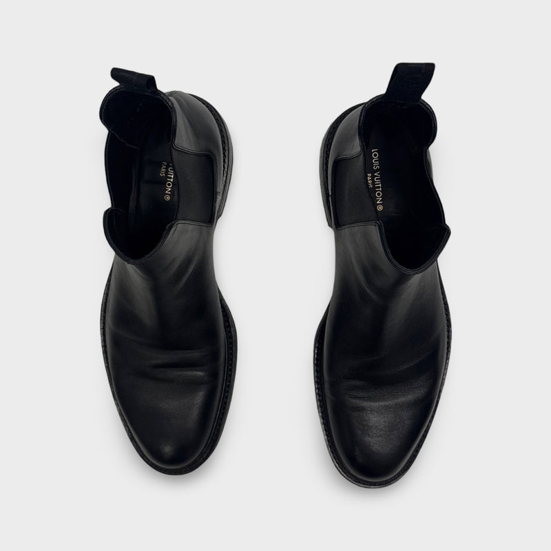 Louis Vuitton Men's Black Leather Chelsea Boots