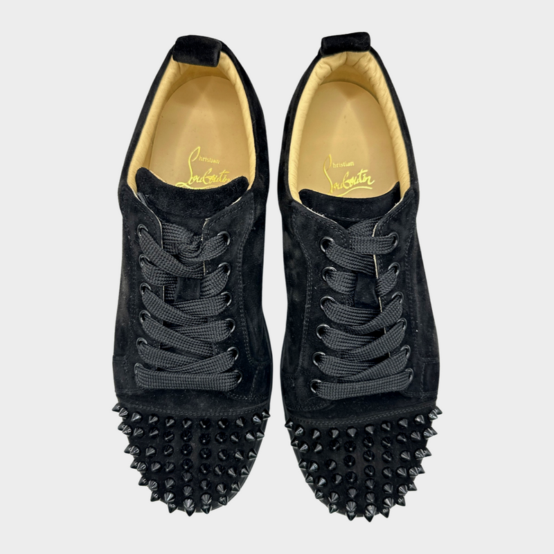 Christian Louboutin women's black suede 'orlato' low-top sneakers