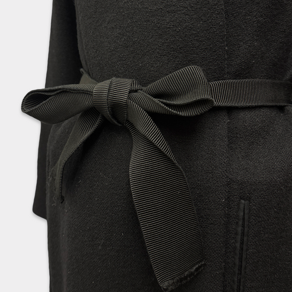 Isabel Marant Women's Black Wrap Style Wool Blend Coat