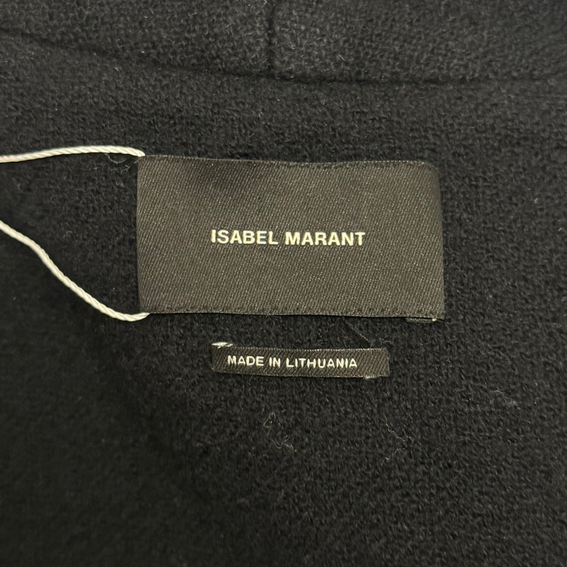Isabel Marant Women's Black Wrap Style Wool Blend Coat