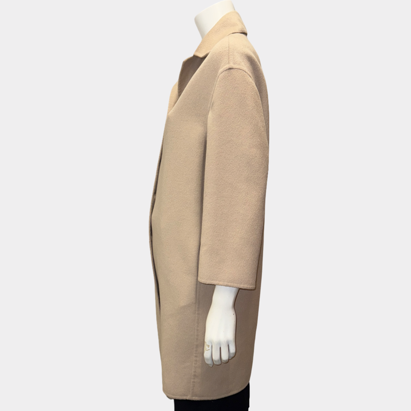 Prada Women's Wool, Angora and Cashgora Blend Beige Coat