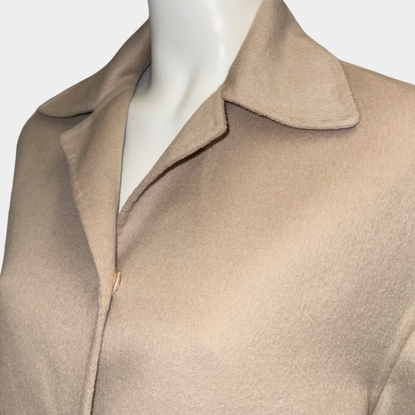 Prada Women's Wool, Angora and Cashgora Blend Beige Coat