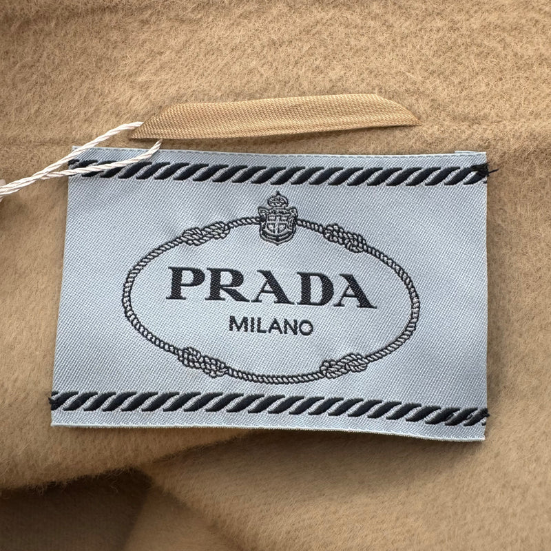 Prada Women's Wool, Angora and Cashgora Blend Beige Coat