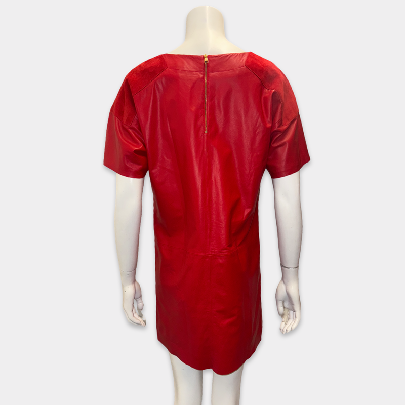 Louis Vuitton Red Leather Dress