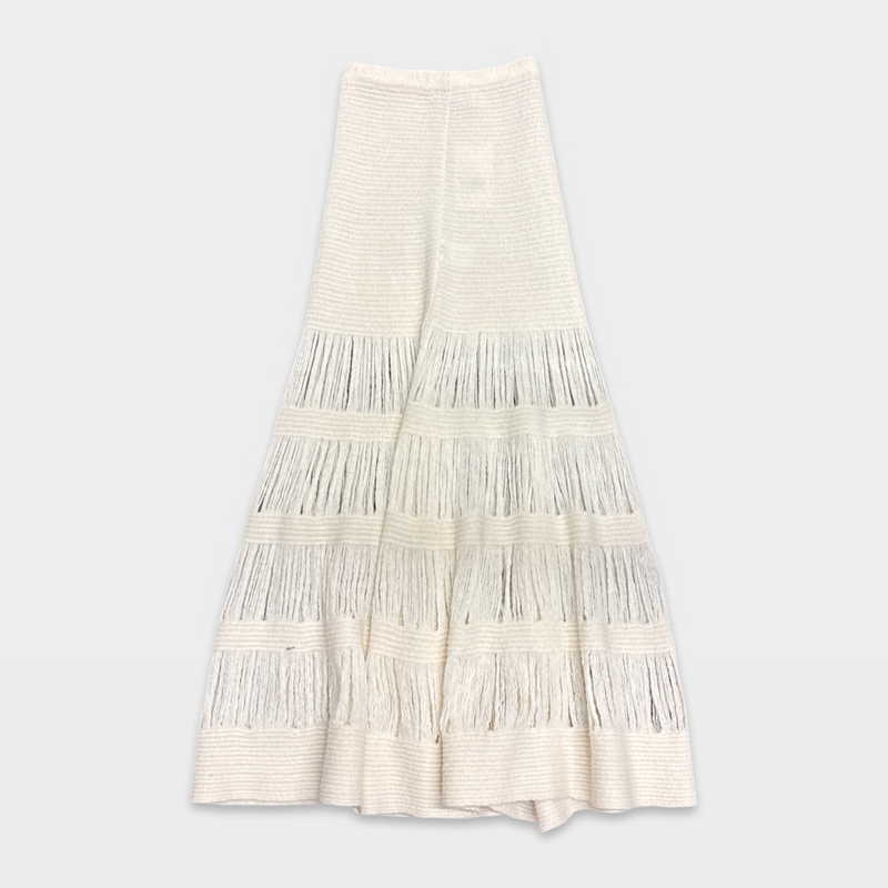 Gabriela Hearst ecru wool skirt