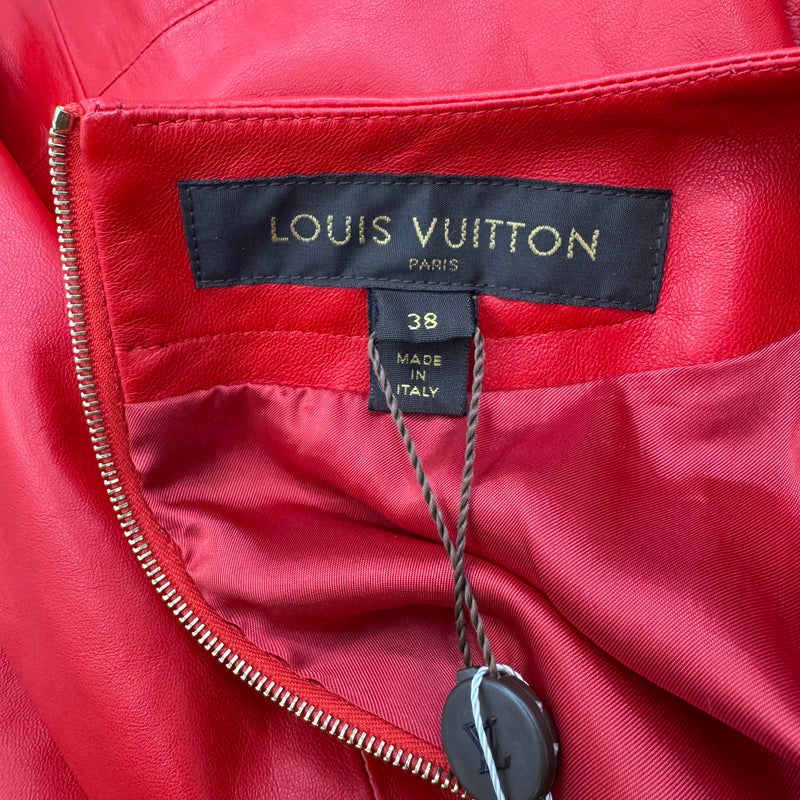 Louis Vuitton Red Leather Dress