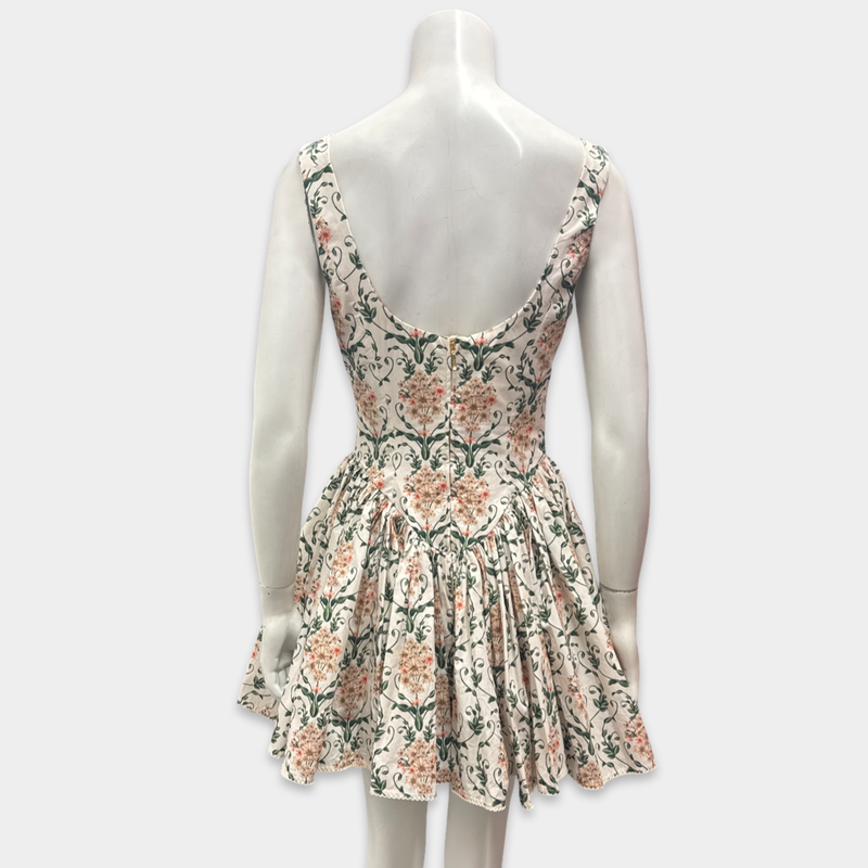 Agua by Agua Bendita Pluma Floral Corset Cotton Dress