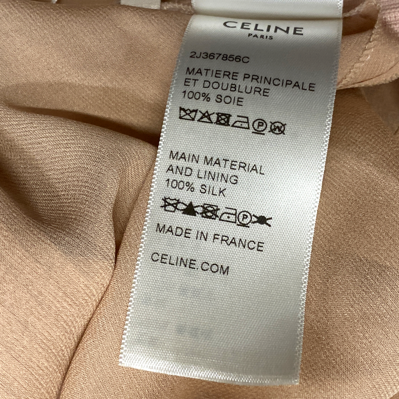 Celine peach pink silk chiffon pleated layered skirt