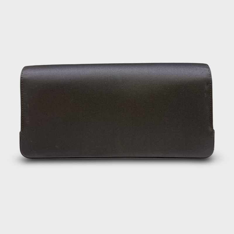 Manolo Blahnik women's Grey satin evening Clutch