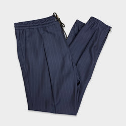 Dior Men's Navy Pinstripe Wool Trousers