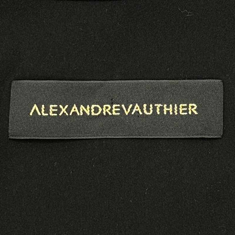 Alexandre Vauthier women's black polyester pleated jumpsuit