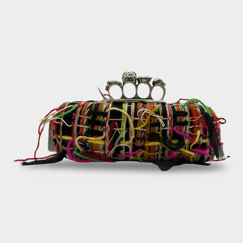 Alexander Mcqueen Women's Multicoloured Tweed Knuckleduster Clutch
