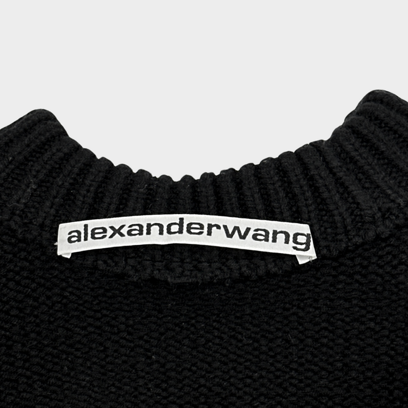 Alexander Wang women's black knitted oversized jumper