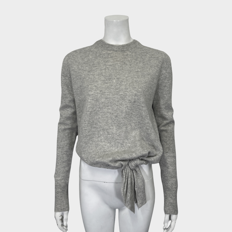 ALTUZARRA women's grey cashmere cropped nalini jumper