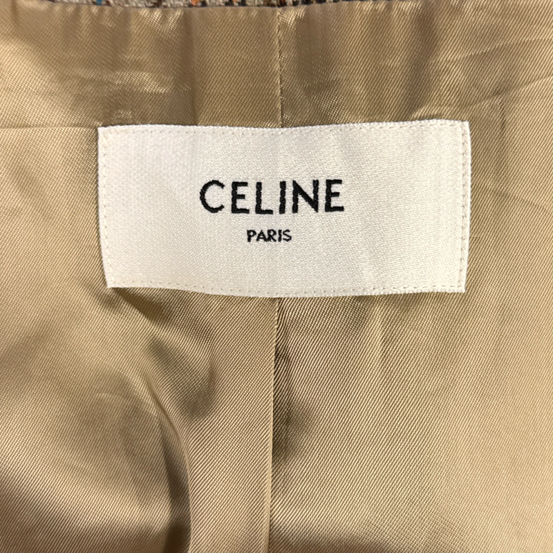 Celine Women's Brown Check Blazer