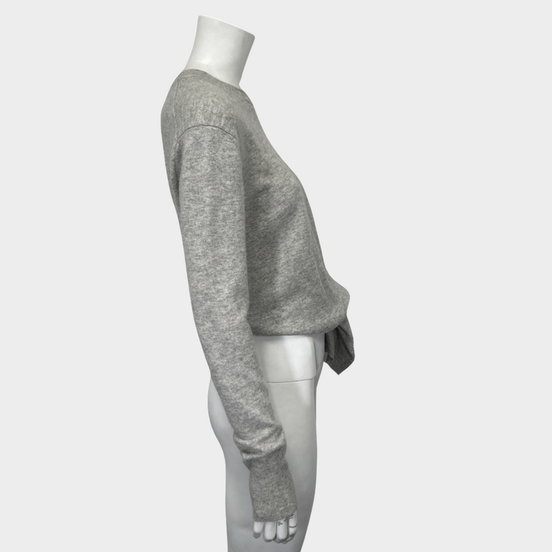 ALTUZARRA women's grey cashmere cropped nalini jumper