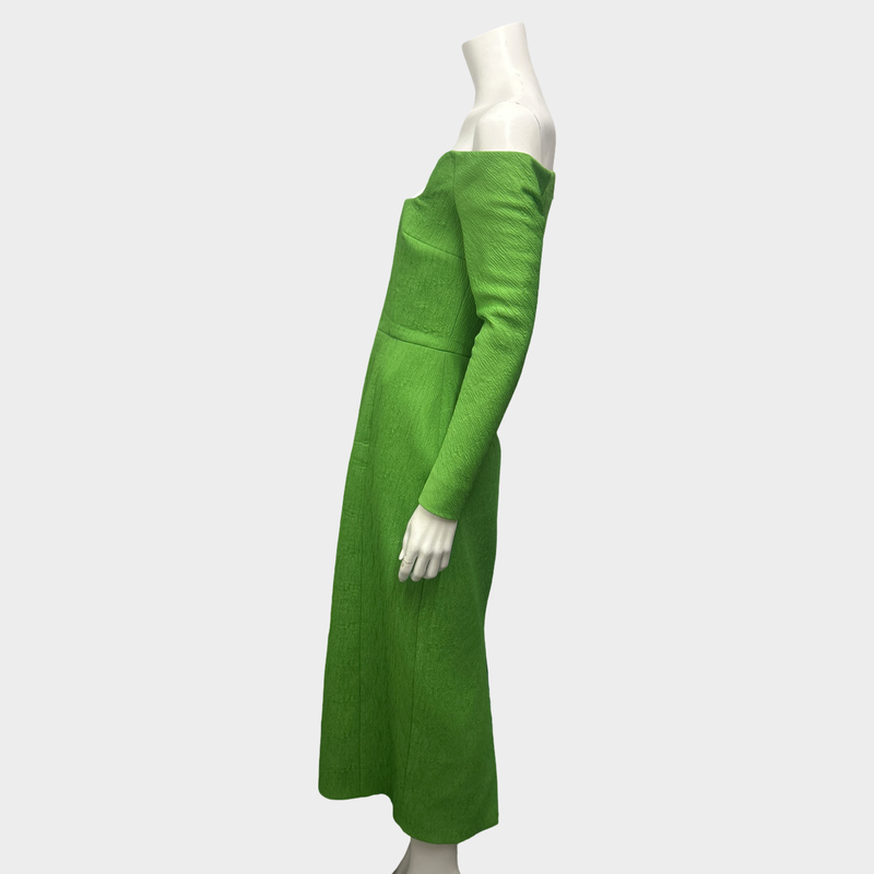 Emilia Wickstead Green Structured Long Dress