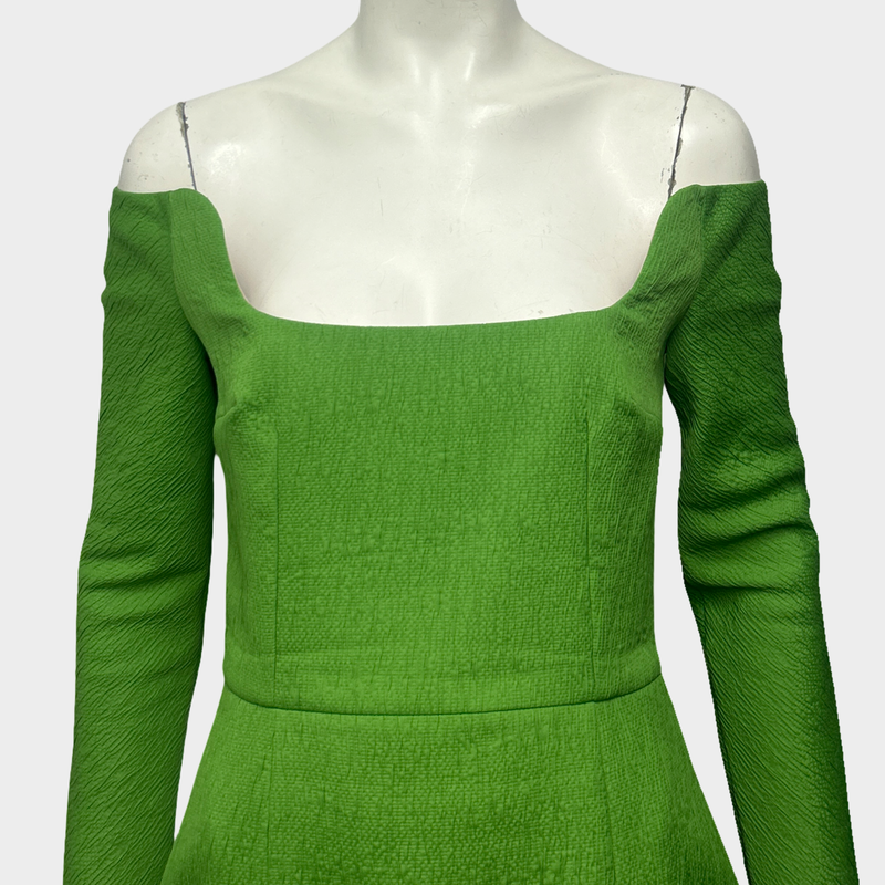 Emilia Wickstead Green Structured Long Dress