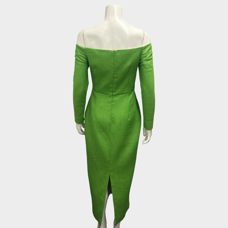 Emilia Wickstead Green Structured Long Dress