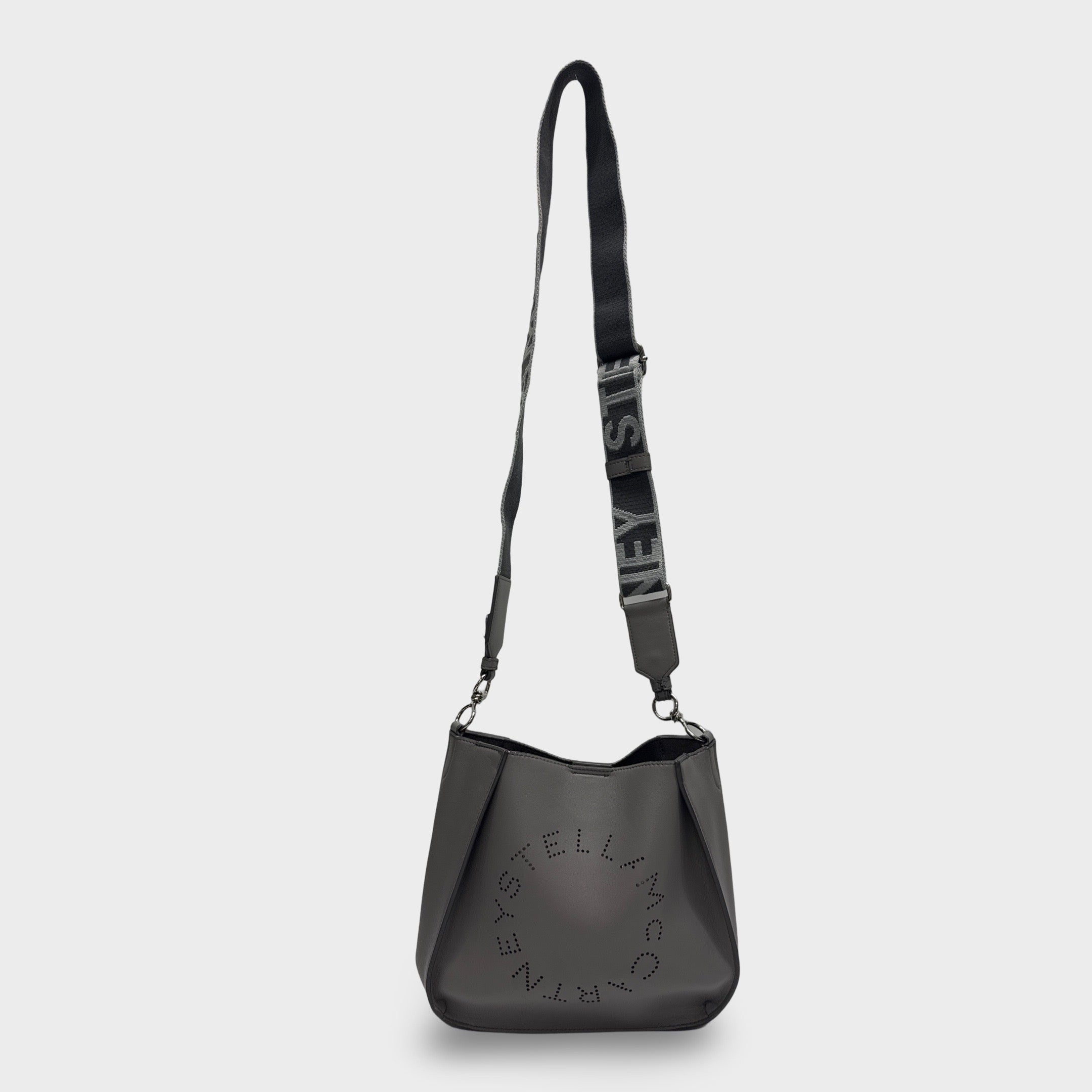 Stella McCartney Women's Eco Leather Gray Logo Shoulder Bag