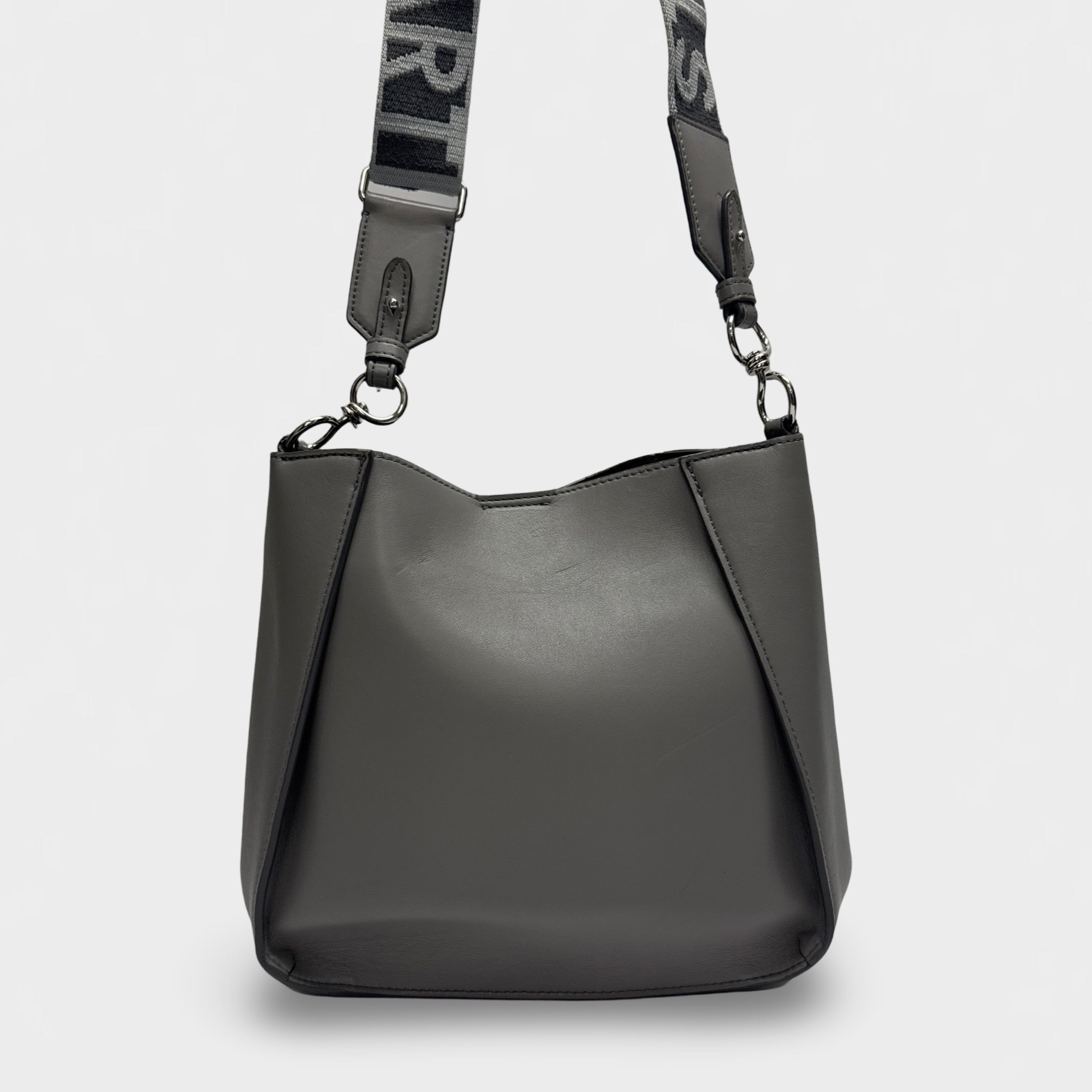 Stella McCartney Women's Eco Leather Gray Logo Shoulder Bag
