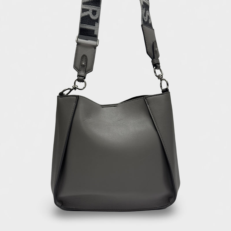Stella McCartney Women's Eco Leather Gray Logo Shoulder Bag