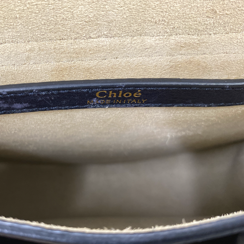 Chloe women's navy hudson suede crossbody bag