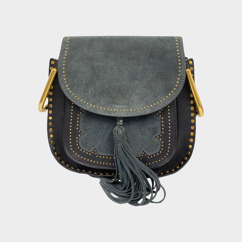 Chloe women's navy hudson suede crossbody bag