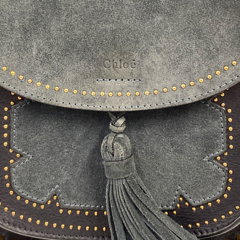 Chloe women's navy hudson suede crossbody bag