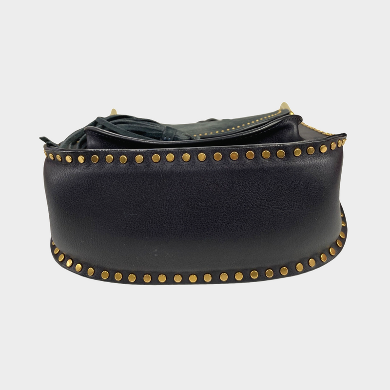 Chloe women's navy hudson suede crossbody bag