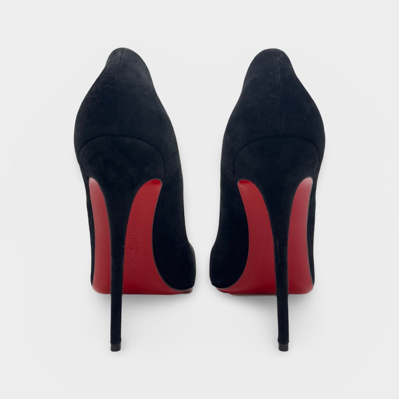 Christian Louboutin So Kate Black Suede Pumps