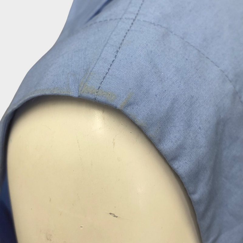 Isabel Marant women's blue cotton sleeveless button-down shirt