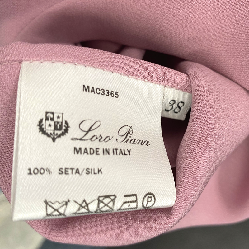 Loro Piana women's light mauve silk sleeveless top