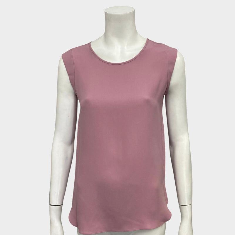 Loro Piana women's light mauve silk sleeveless top