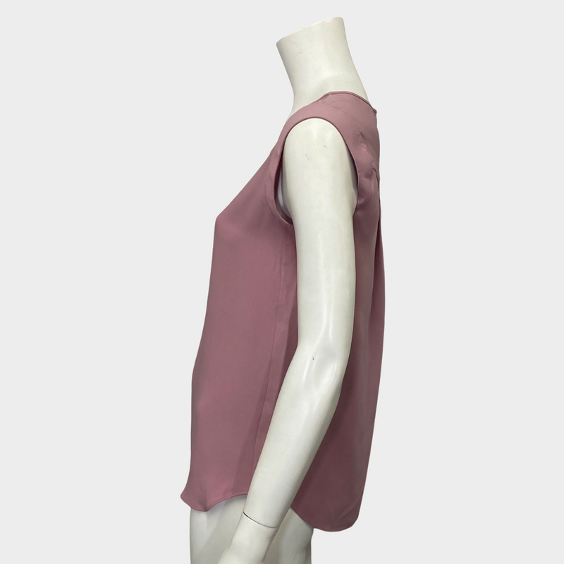 Loro Piana women's light mauve silk sleeveless top