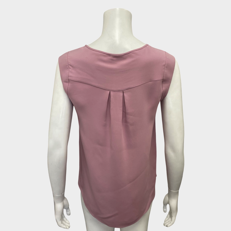 Loro Piana women's light mauve silk sleeveless top