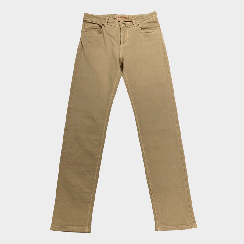 Loro Piana women's beige denim trousers