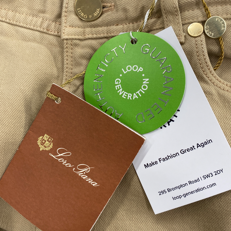 Loro Piana women's beige denim trousers