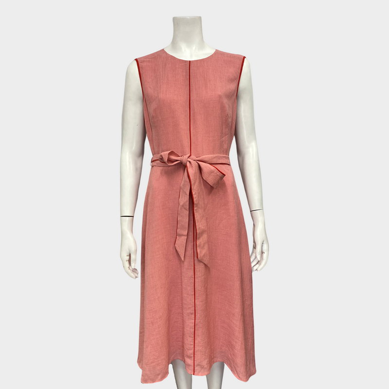 Cefinn salmon pink belted dress