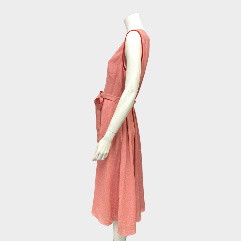 Cefinn salmon pink belted dress