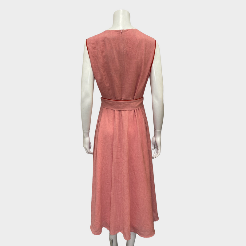 Cefinn salmon pink belted dress