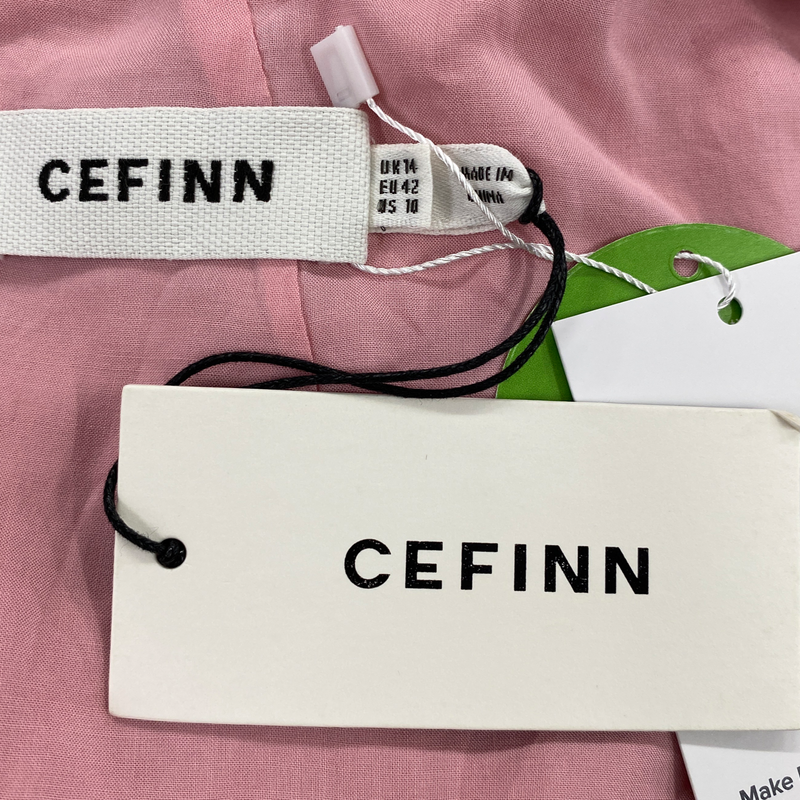 Cefinn salmon pink belted dress