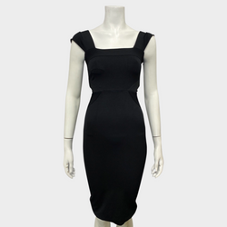 Stella McCartney black side cut out rayon dress