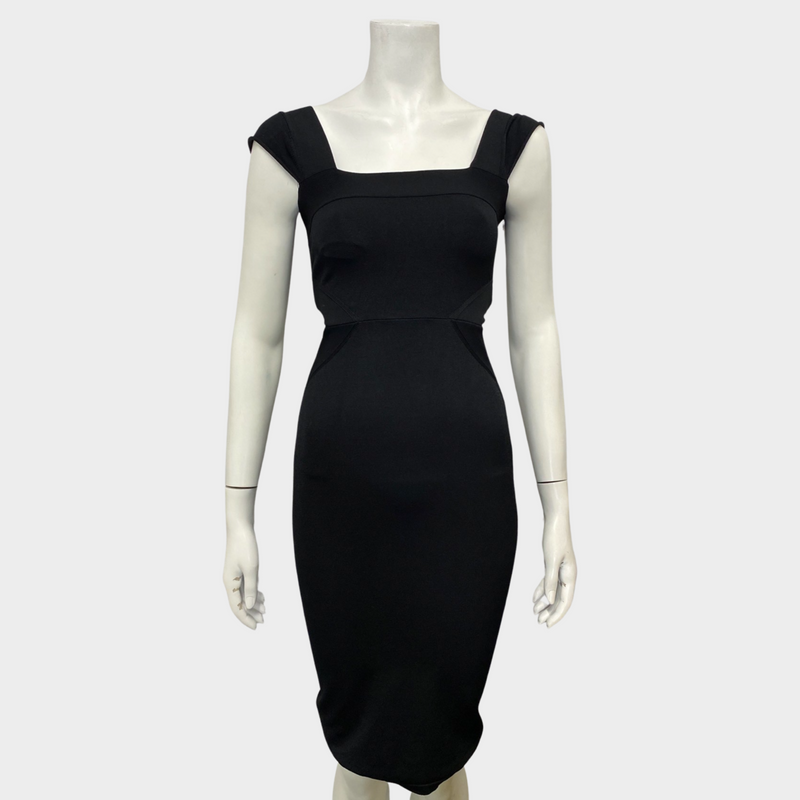 Stella McCartney black side cut out rayon dress