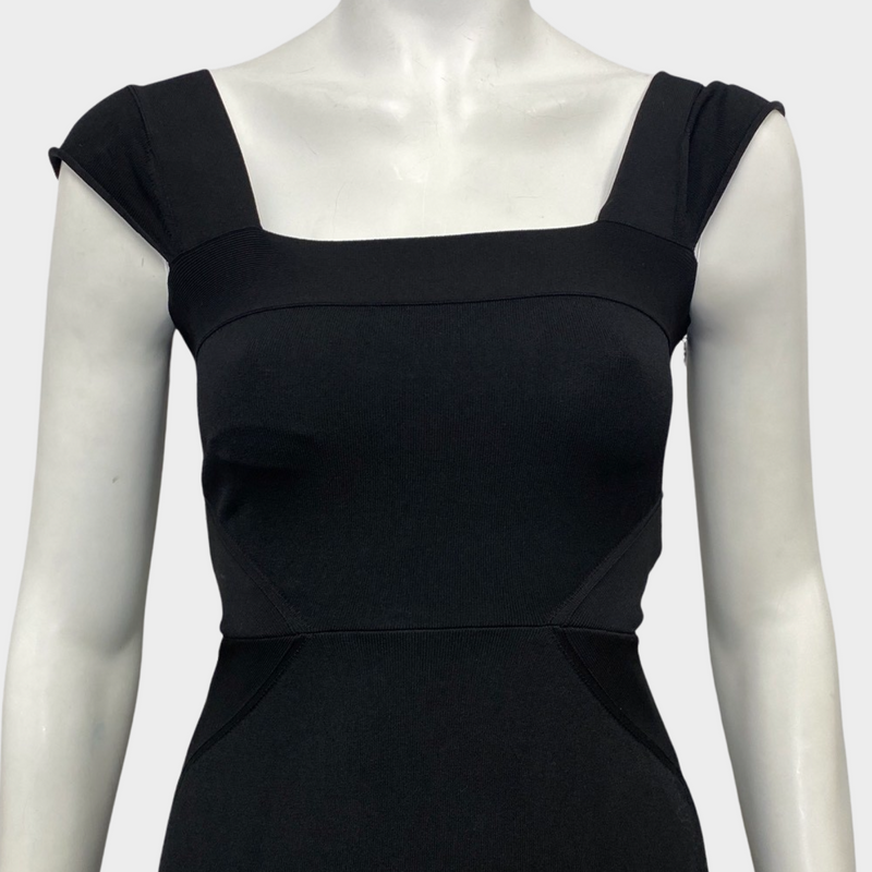 Stella McCartney black side cut out rayon dress